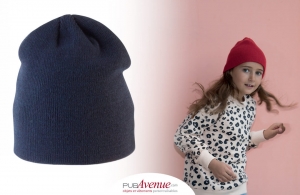 Bonnet tricot personnalisé sans revers pour enfant