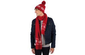 Bonnet tricoté personnalisé doublure polaire motif fantaisie