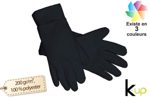 Gants micro polaire anti boulochage personnalisée 