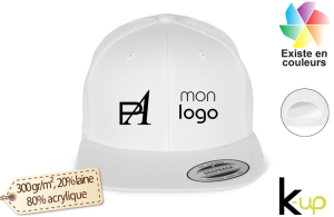 Casquette personnalisée à visière plate snapback Yupoong