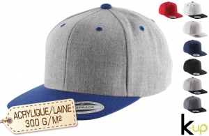 Casquette personnalisée à visière plate snapback Yupoong