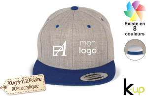 Casquette personnalisée à visière plate snapback Yupoong