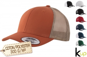 Casquette trucker rétro personnalisée à 6 panneaux