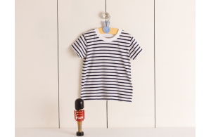 T-shirt marinière bébé personnalisé manches courtes