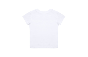 T-shirt personnalisé blanc pour bébé en coton biologique