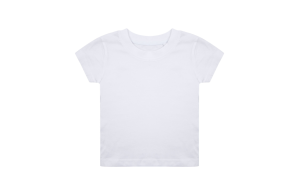 T-shirt personnalisé blanc pour bébé en coton biologique