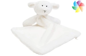 Doudou plat agneau avec accès zippé pour la personnalisation