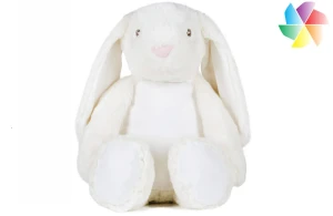 Peluche lapin 45 cm avec accès zippé pour la personnalisation