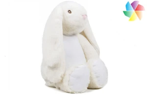 Peluche lapin 45 cm avec accès zippé pour la personnalisation