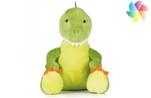 Peluche dinosaure 42 cm avec accès zippé pour la personnalisation