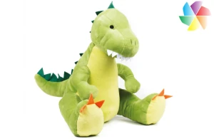 Peluche dinosaure 42 cm avec accès zippé pour la personnalisation