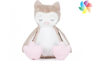 Peluche chouette 40 cm avec accès zippé pour la personnalisation