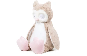 Peluche chouette 40 cm avec accès zippé pour la personnalisation