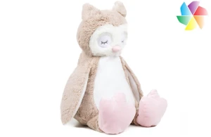 Peluche chouette 40 cm avec accès zippé pour la personnalisation