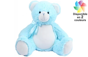 Peluche ourson 40 cm avec accès zippé pour la personnalisation