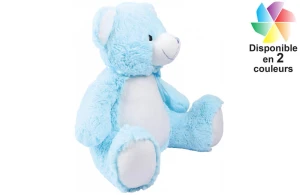 Peluche ourson 40 cm avec accès zippé pour la personnalisation