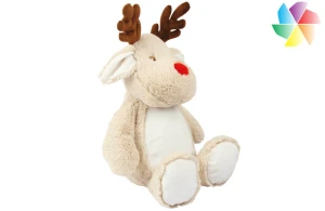 Peluche renne 46 cm avec accès zippé pour la personnalisation