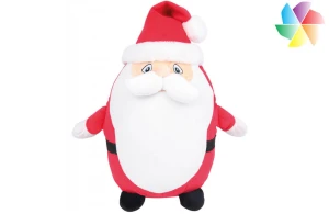 Peluche père noël publicitaire personnalisée avec accès zippé pour le marquage 