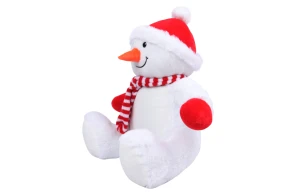 Peluche bonhomme de neige avec accès zippé pour la personnalisation