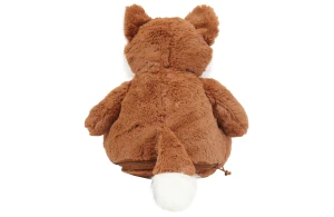 Peluche renard avec accès zippé pour la personnalisation