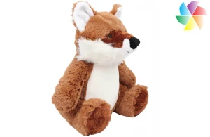 Peluche renard avec accès zippé pour la personnalisation