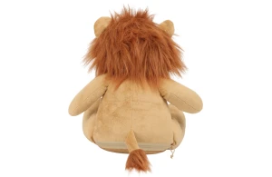 Peluche lion avec accès zippé pour la personnalisation