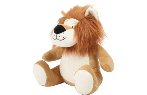 Peluche lion avec accès zippé pour la personnalisation