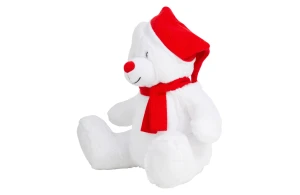 Peluche ours de noël avec accès zippé pour la personnalisation