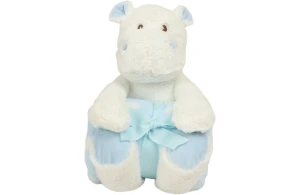 Peluche hippopotame avec sa couverture