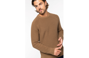 Pull à grosses mailles bio écoresponsable pour homme