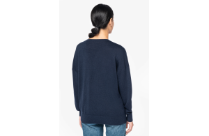 Pull col V à fibre écologique végétale pour femme