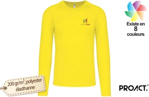 T-shirt sport ProAct double peau à manches longues mixte