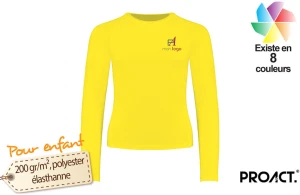 T-shirt sport ProAct double peau à manches longues enfant