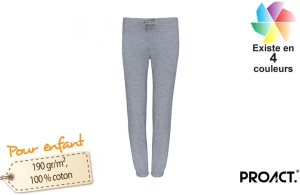 Pantalon de jogging personnalisé enfant pour club de sport en coton léger 