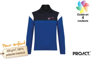 Sweat d'entrainement enfant personnalisé ProAct bicolore à manches raglan 