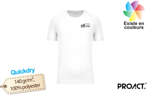 T-shirt finisher ProAct blanc pour enfant