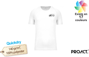 T-shirt finisher ProAct blanc pour enfant