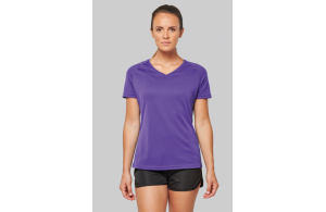 T-shirt de sport technique respirant ProAct col v pour femme