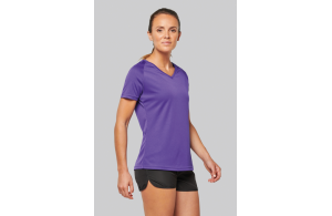 T-shirt de sport technique respirant ProAct col v pour femme