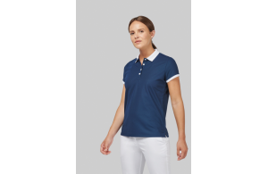 Polo personnalisé bicolore ProAct léger et respirant pour femme