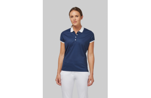 Polo personnalisé bicolore ProAct léger et respirant pour femme