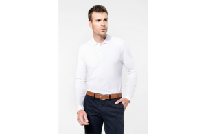 Polo personnalisé Supima® à manches longues pour homme
