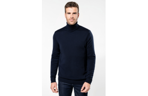 Pull à col roulé en laine mérinos pour homme