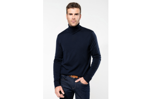 Pull à col roulé en laine mérinos pour homme