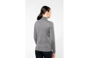 Pull à col roulé en laine mérinos pour femme