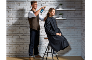 Blouse personnalisable de salon coiffure fermeture réglable