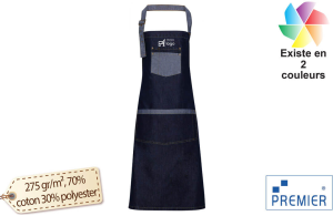 Tablier de cuisine en jean personnalisable