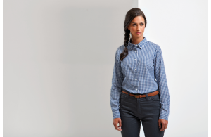 Chemise vichy personnalisée à gros carreaux pour femme
