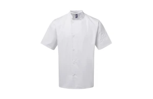 Veste de chef cuisinier professionnelle à manches courtes personnalisée 