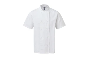 Veste chef cuisinier à manches courtes personnalisée anti-transpirant 